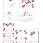 Water Colour wedding invitation-Red Cherry 1