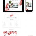 Water Colour wedding invitation-Red Cherry 2