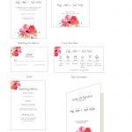 Water Colour wedding invitation-Tea Rose 1