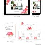 Water Colour wedding invitation-Tea Rose 2