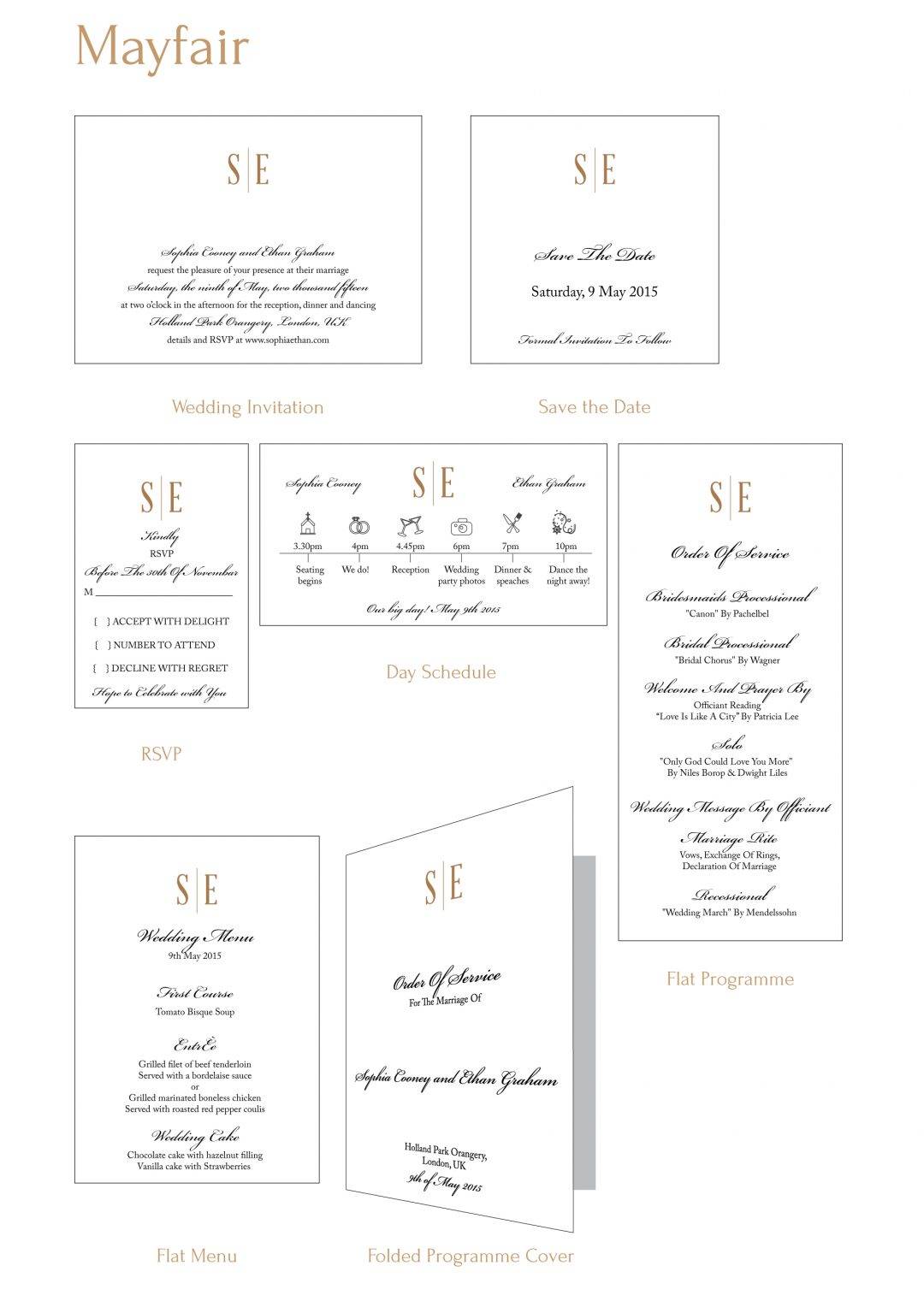 Mayfair Classic Wedding Invitations Invites & Co