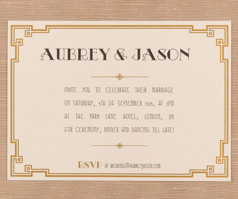 Classic wedding invitation-Fifth Avenue 3