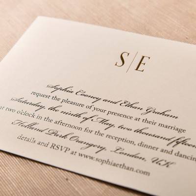 Classic wedding invitation-Mayfair 1