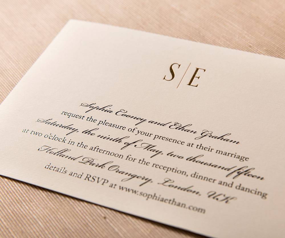 Classic wedding invitation-Mayfair 1