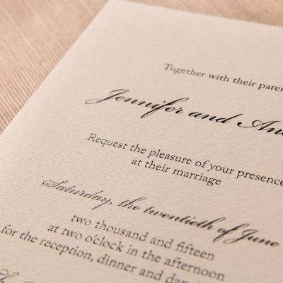 Wedding invitation-Modern Fonts Assymetric