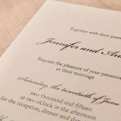 Classic wedding invitation-Picadilly 03