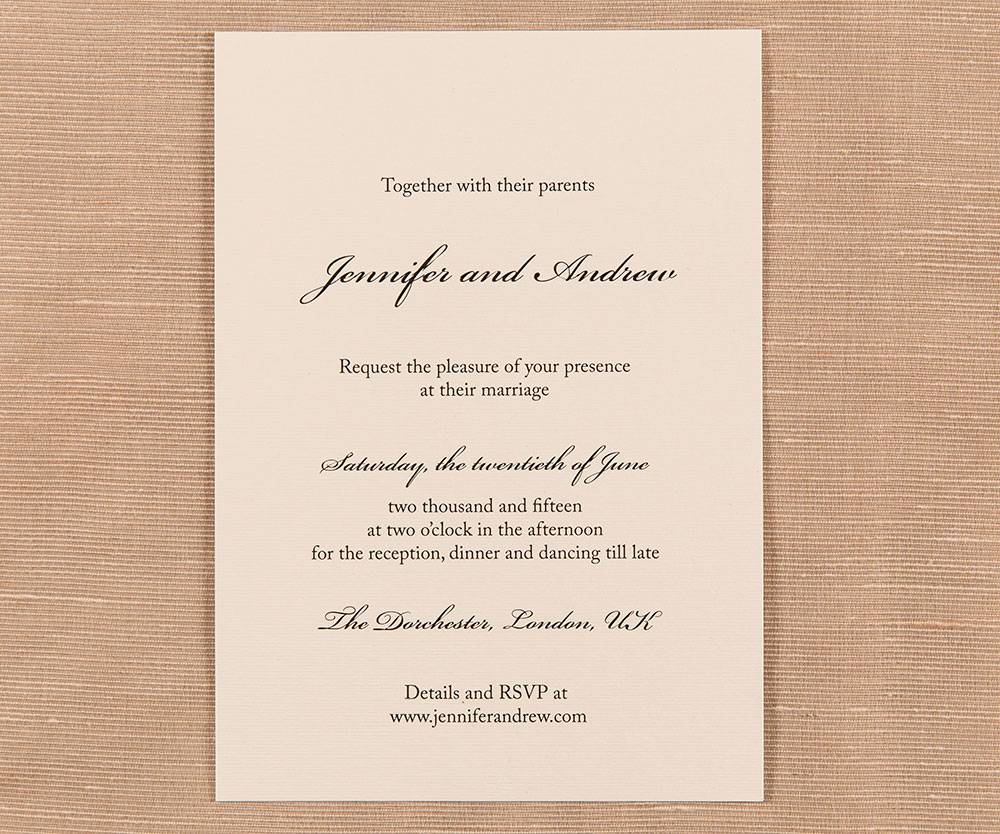 Classic wedding invitation-Picadilly 06