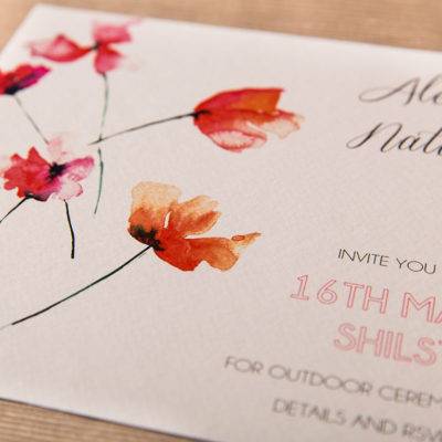 Wedding invitation-Modern Fonts Assymetric