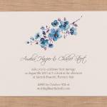 Water Colour wedding invitation- Sakura 2