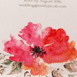 Water Colour wedding invitation- Tea Rose 2