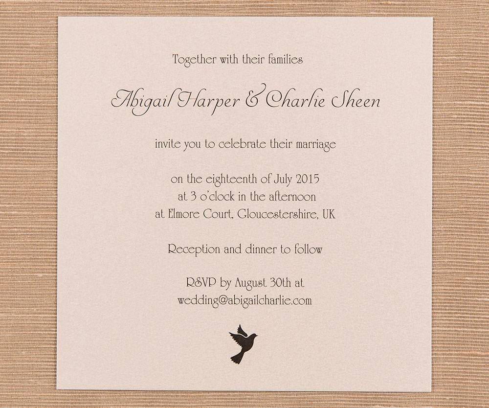 Classic wedding invitation-Kensington Garden Single