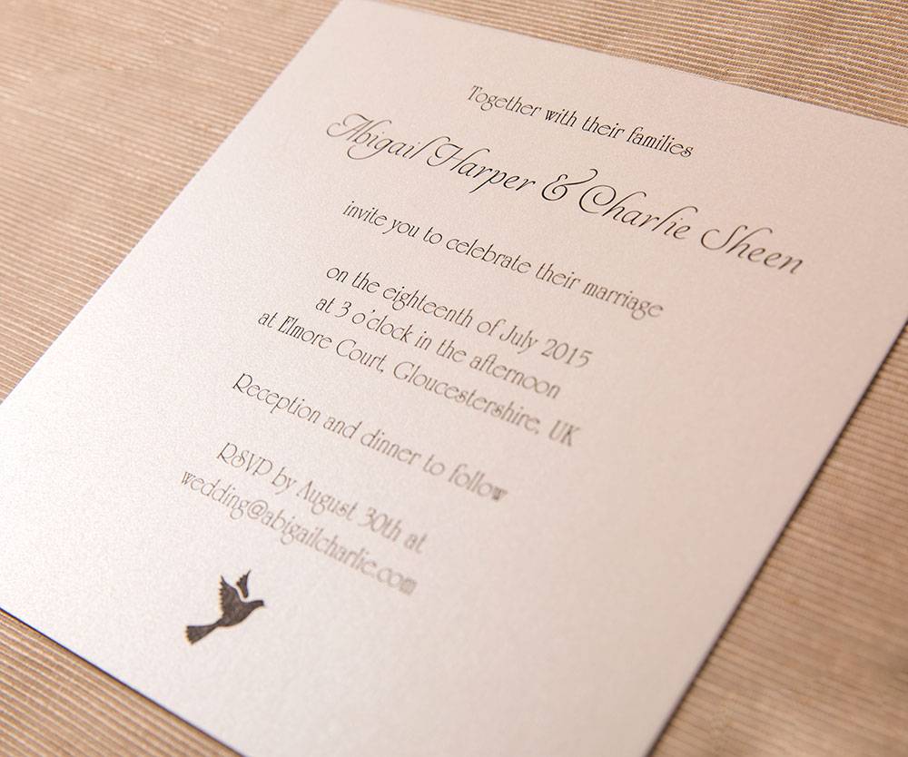 Classic wedding invitation-Kensington Garden