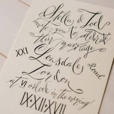 Wedding stationary-Modern Calligraphy