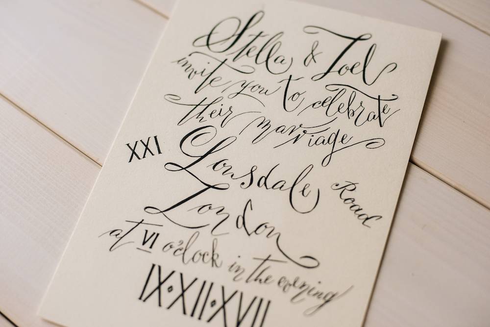 Wedding stationary-Modern Calligraphy