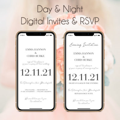 Day & Night Digital Wedding Invite & RSVP