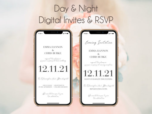 Day & Night Digital Wedding Invite & RSVP