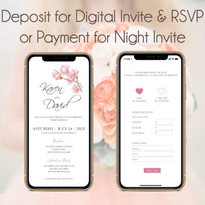 Deposit for Digital Wedding Invite & RSVP