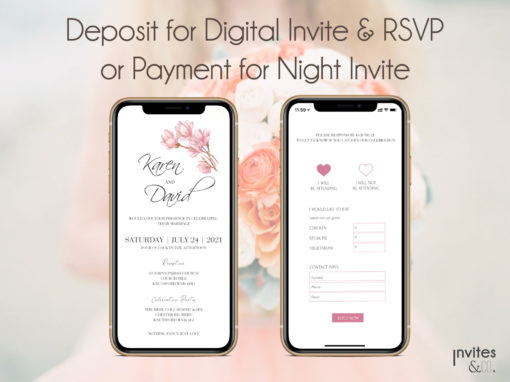 Deposit for Digital Wedding Invite & RSVP