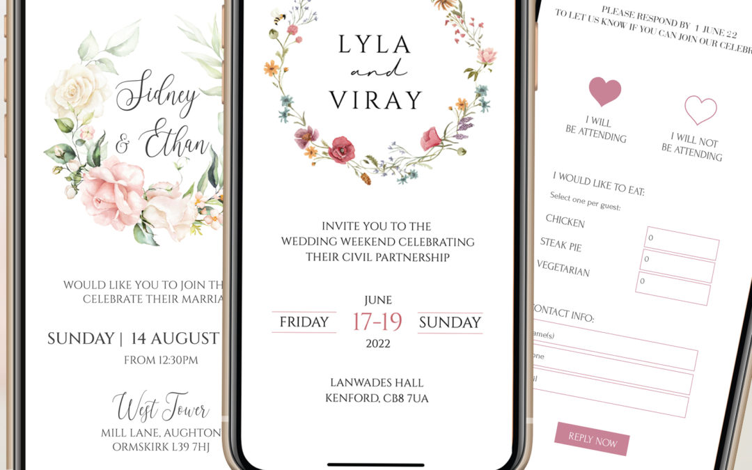 Amazing Floral Mini Websites: Digital Invites and RSVPs with Flower Wreaths