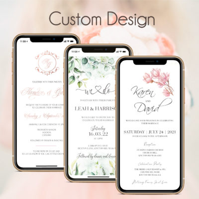 Custom Design for Digital Wedding Invite