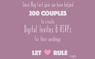 200 Digital Wedding Invites & RSVPs for our Gorgeous Wedding Couples!